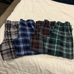 Microfleece Pajama Bottoms - Set of 4